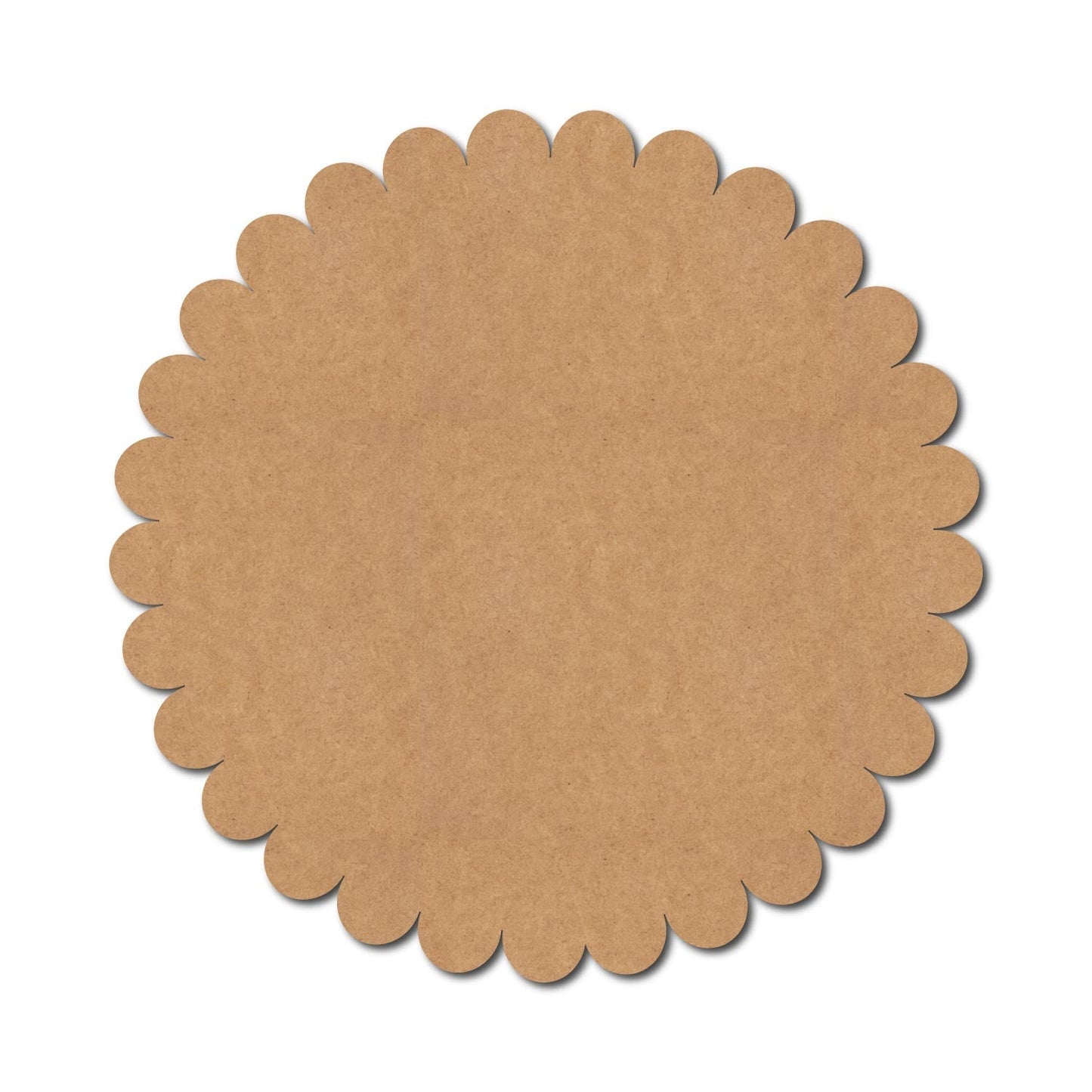 Plain Round Flower Cutout MDF Design 1