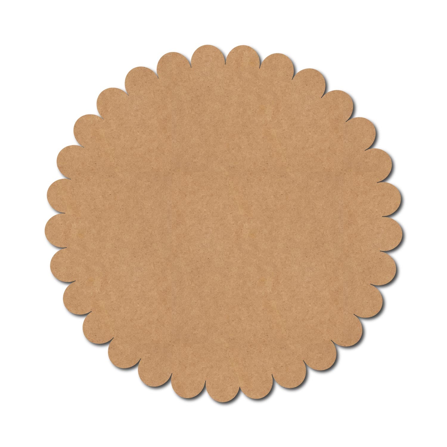 Plain Round Flower Cutout MDF Design 1