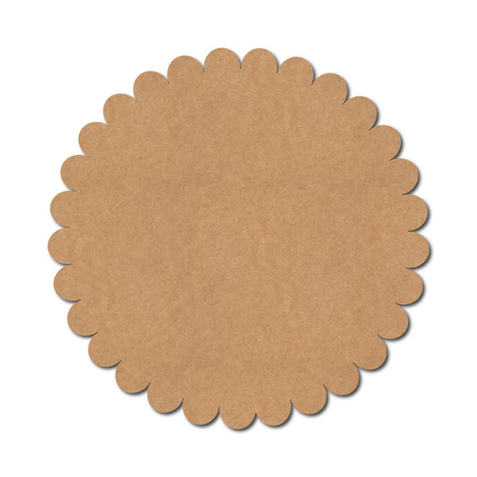 Plain Round Flower Cutout MDF Design 1