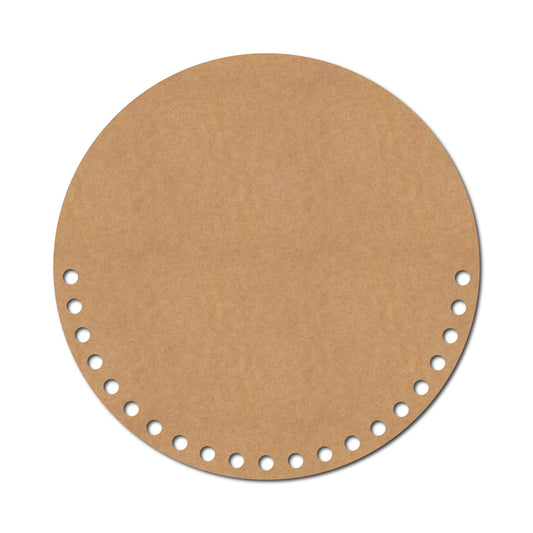 Round Base With Holes In Half Cutout MDF Design 1